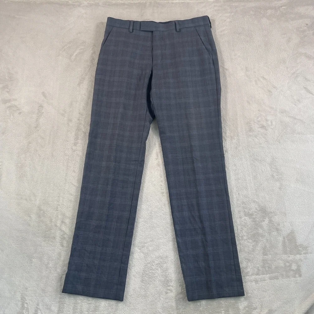 Banana Republic Tailored Slim Fit Pants Trousers Men 31x31 Grey Italian Fabric‎